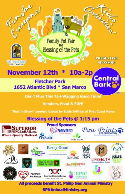 St. Philip Neri Animal Ministry - Family Pet Fair & Blessing of the Pets @ FLETCHER PARK